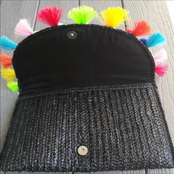 Black Pom Pom Clutch - Picture 4 of 4